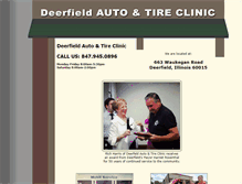 Tablet Screenshot of deerfieldautoandtireclinic.com